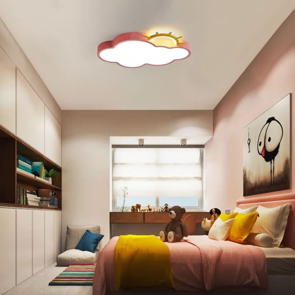 LED takplafond moln vägglampa rosa
