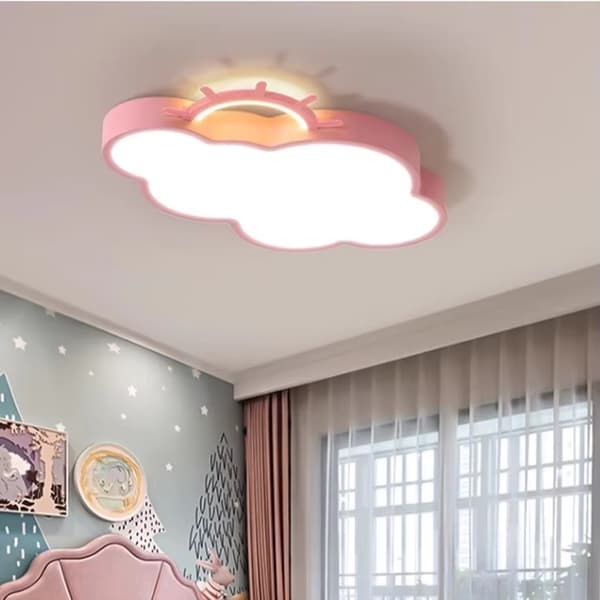 LED takplafond moln vägglampa rosa