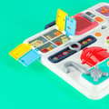 Miniatyrbild 10 av 11: Plast aktivitetsbräda kök klocka