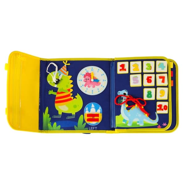 Montessori ryggsäck aktivitetsbräda blå