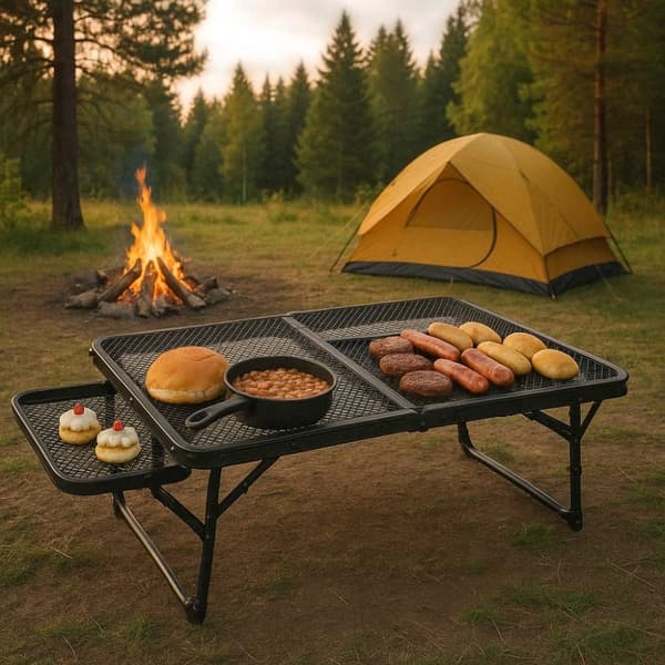 Campingbord 98x70x40x32 cm