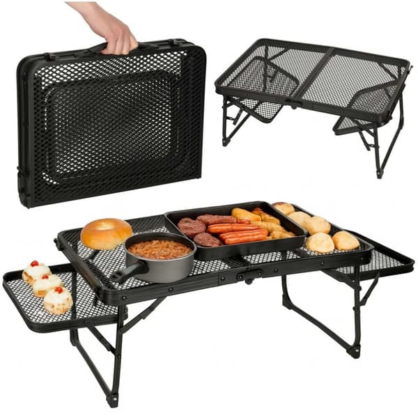 Campingbord 98x70x40x32 cm