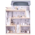 Miniatyrbillede 4 af 10: Dockskåp i trä + möbler 80 cm