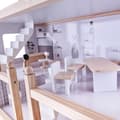 Miniatyrbillede 8 af 10: Dockskåp i trä + möbler 80 cm