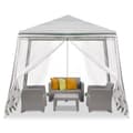 Miniatyrbild 3 av 11: Tält trädgårdsfest paviljong kommersiell vit 2,4x2,4m