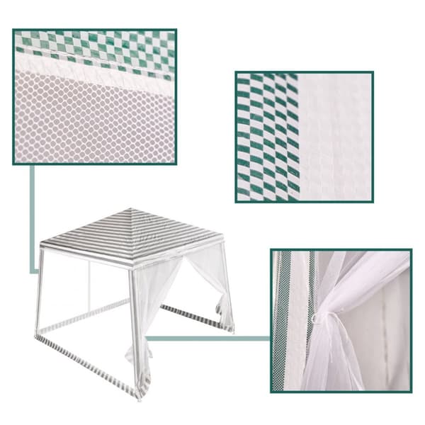 Tält trädgårdsfest paviljong kommersiell vit 2,4x2,4m