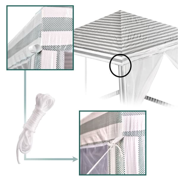 Tält trädgårdsfest paviljong kommersiell vit 2,4x2,4m