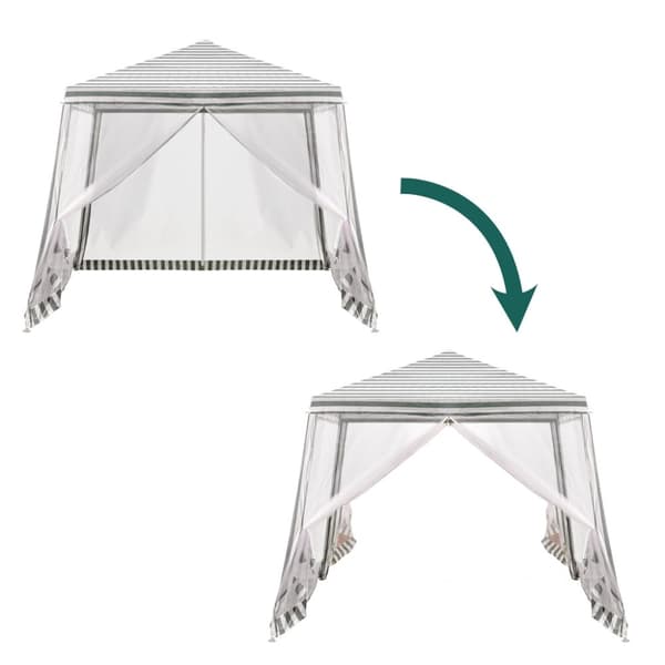 Tält trädgårdsfest paviljong kommersiell vit 2,4x2,4m