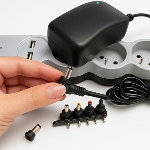 6-i-1 Nätadapter Universal - 3-12V 30W