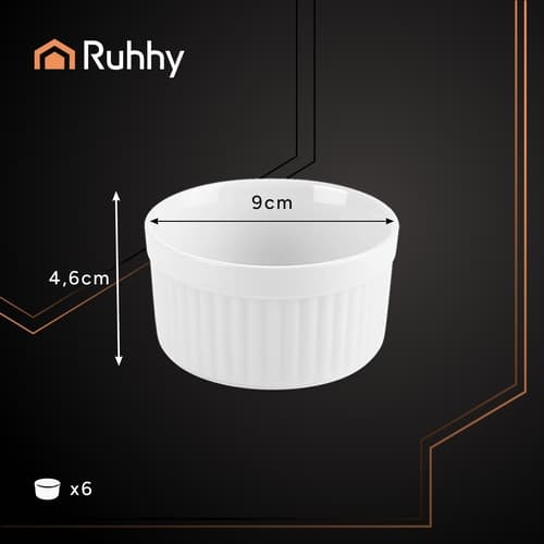 Ramekin / Suffléform - Ugnsform för sufflé - 200 ml, 6 st