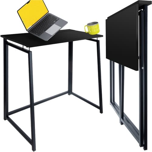 Hopfällbart Skrivbord / Laptopbord - 80x74x40 cm Sort