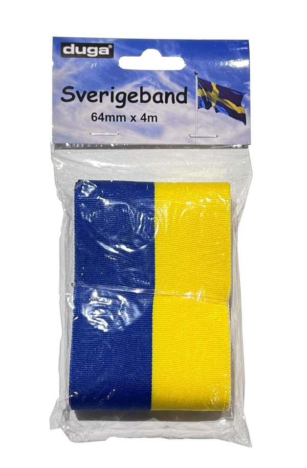 Band Studentband blå/gult 64 mm x 4 meter