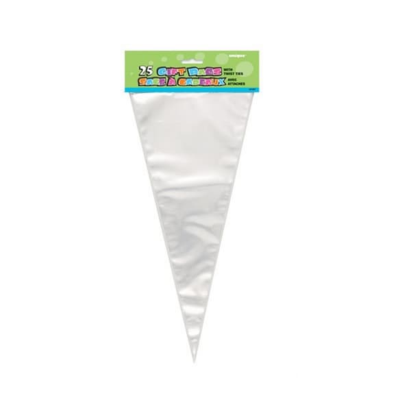 Unique Party Triangle Cone Gift Bags (Pack of 25)