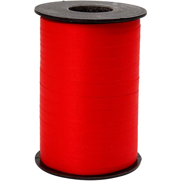 Presentsnöre - B: 10 mm - Röd - Matt - 250 m