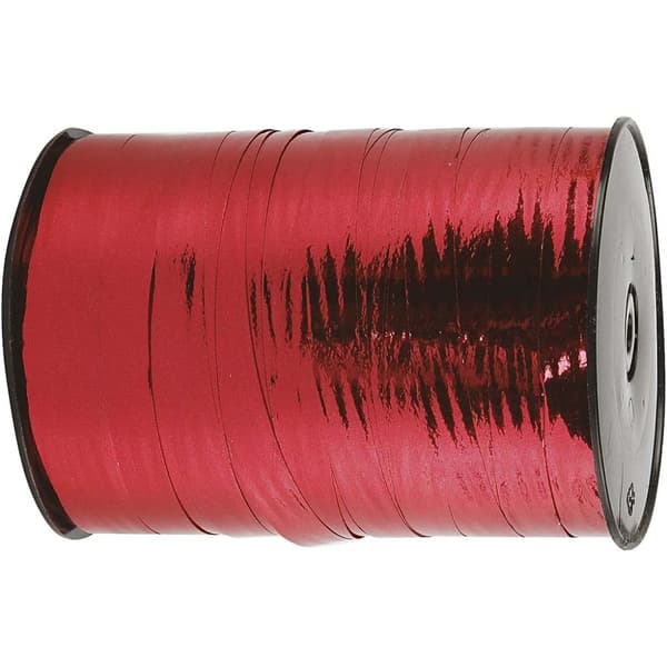 Presentsnöre - 10 mm - Metallröd - 250 m