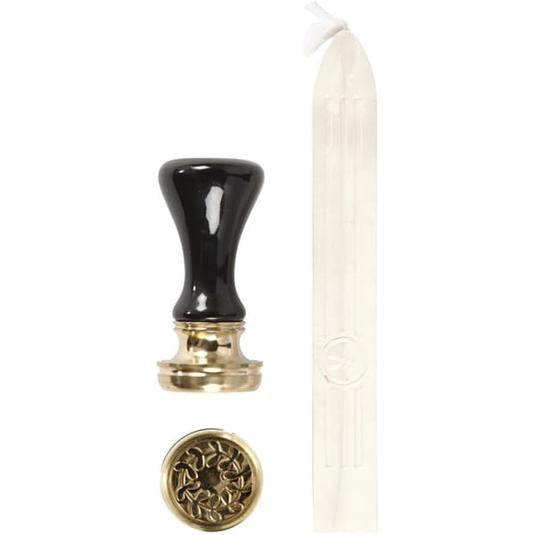Lackstång och Sigillstämpel - Pärlemo Vit - 17 mm