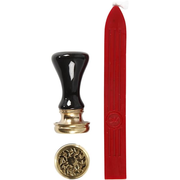 Lackstång och Sigillstämpel - Röd - 17 mm