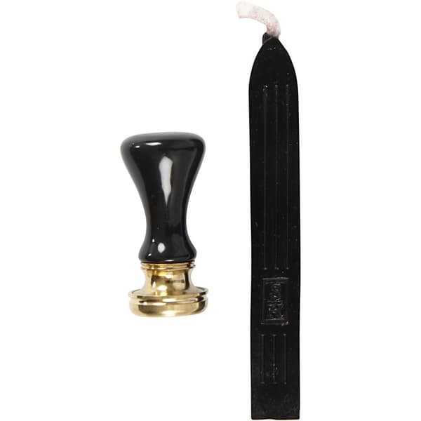 Lackstång och Sigillstämpel - Svart - 17 mm