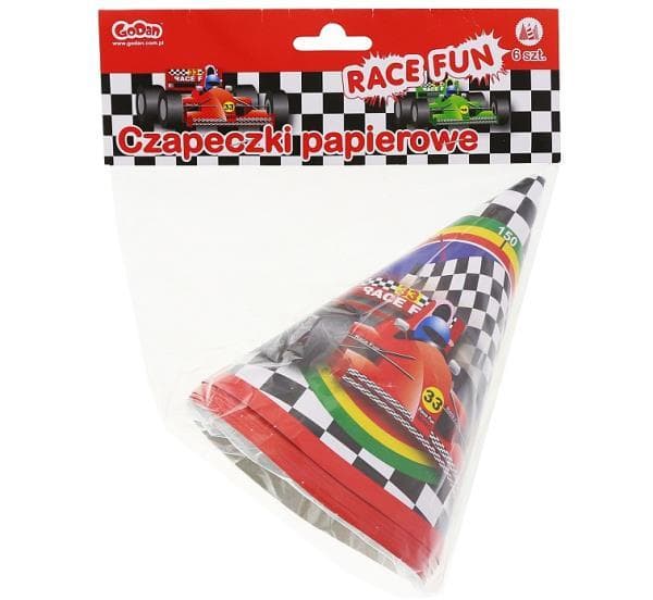 Paper hats "Race" 6p.