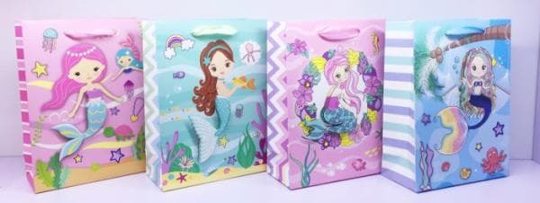 Prezentowa bag, 9005C 3D mermaid 17,5x23,5x8cm p12, price for 1 pc