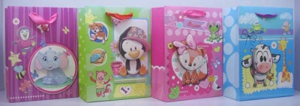 Prezentowa bag animals baby 3D 8916B 26x32x10cm p12, price for 1 pc