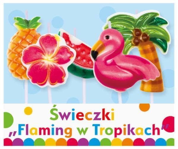 Candles Pilkers "Flamingos in the tropics", 5p