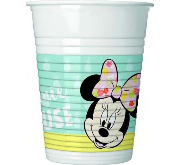 Plastic cups "Tropical Disney Minnie" 200ml 8pcs