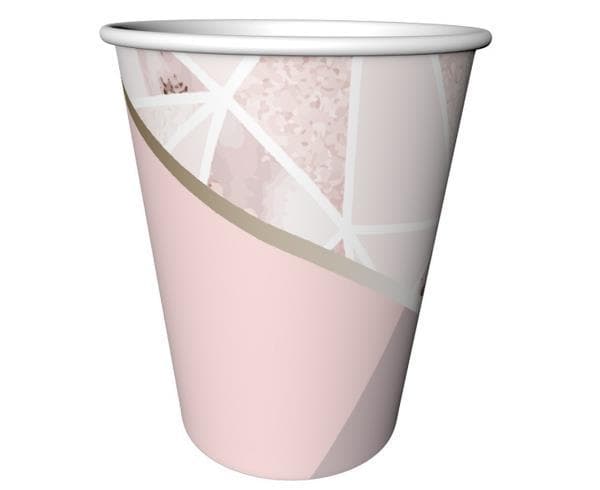 Paper cups "Chic Rose", 240ml / 6 pcs