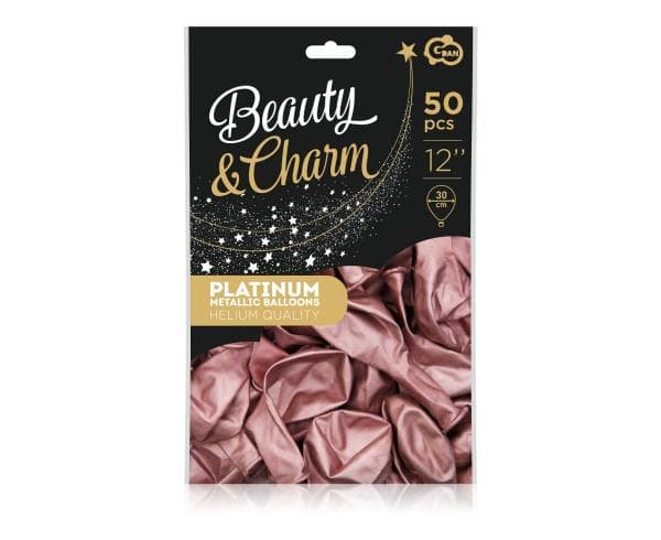 Balloons Beauty & Charm platinum pink 12 "/ 50pcs