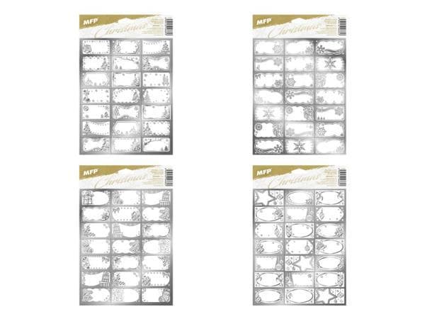 Stickers for gifts MFP silver BN 200x300mm / 21sztuk price for a surcharge.