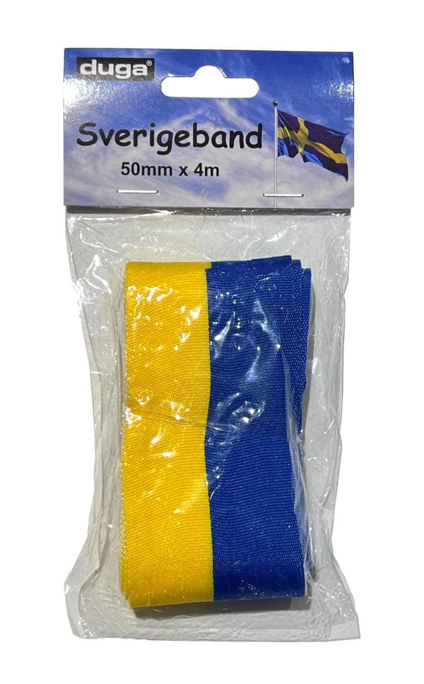 Band Studentband blå/gult 50 mm/4 meter