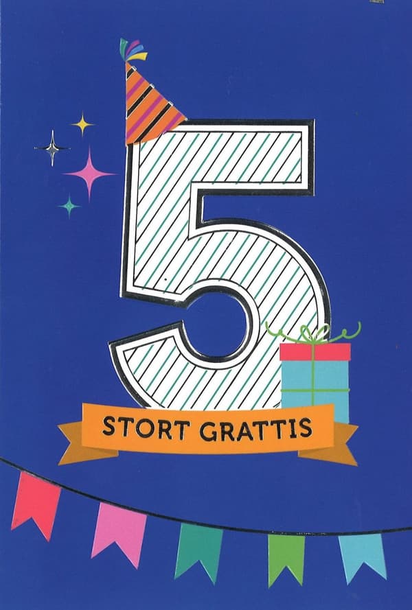 Grattiskort 5 år