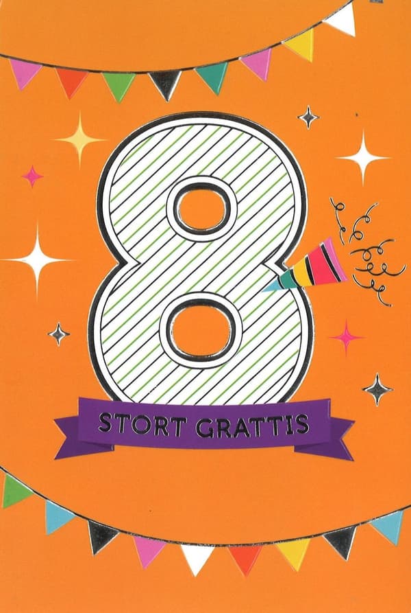 Grattiskort 8 år