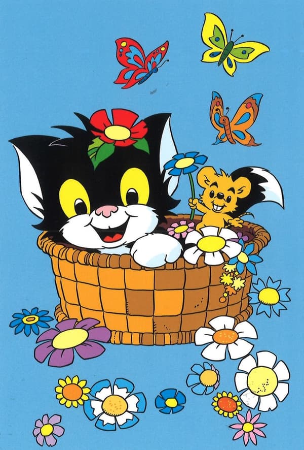 Grattiskort Bamse Katten Jansson och Husmusen