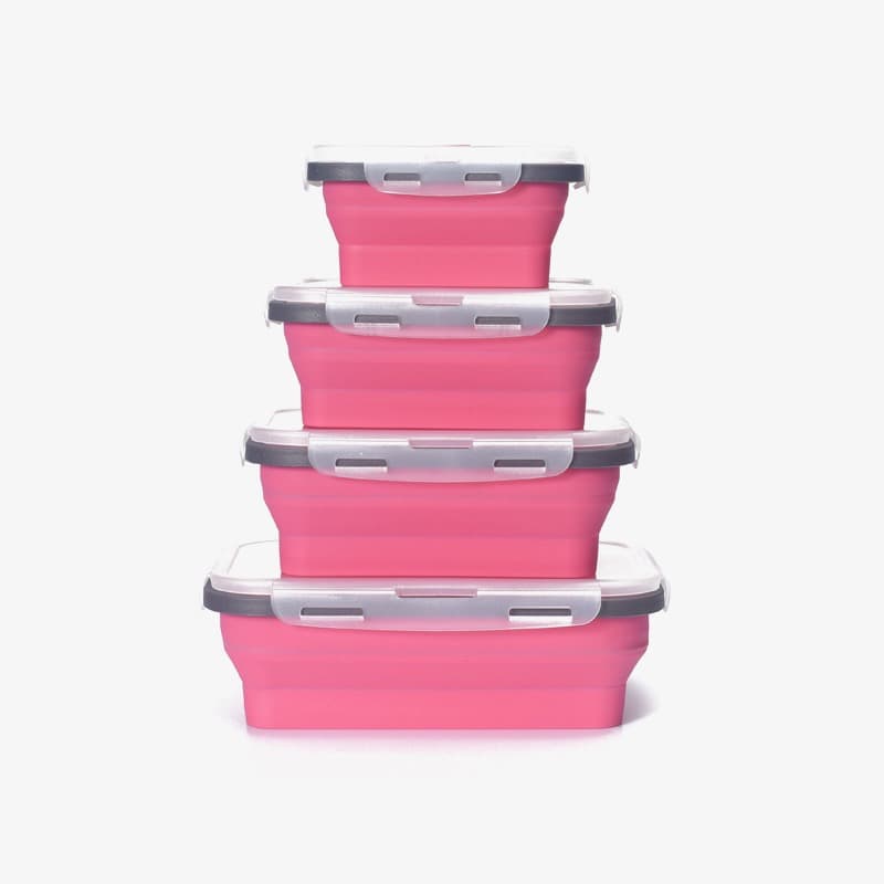 Hopfällbara Matlådor Silikon 4-Pack