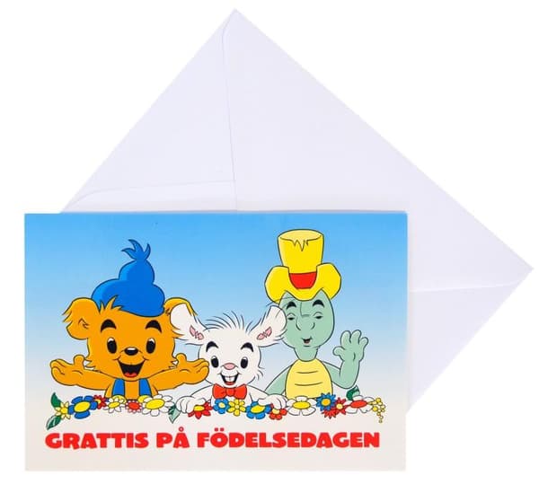 Grattiskort Bamse Liggande