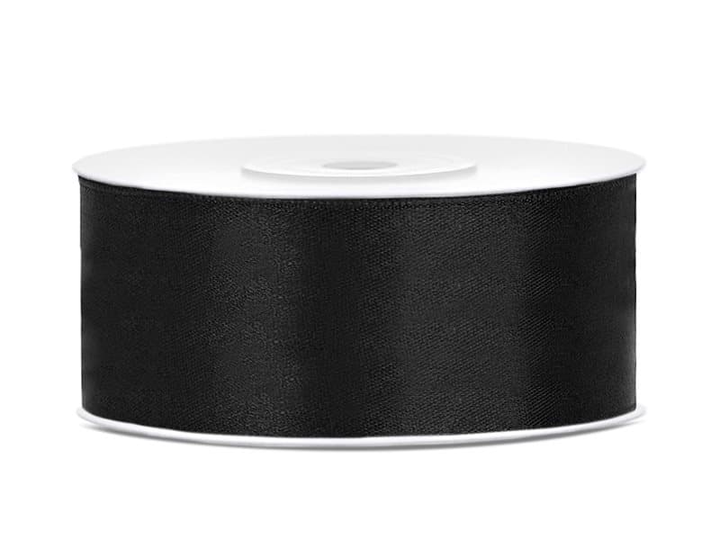Satinband Svart