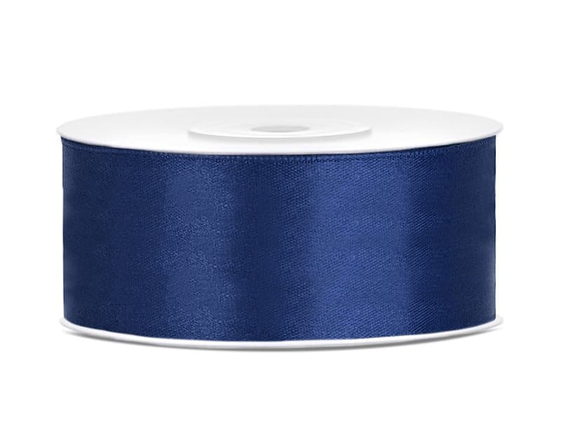Satinband Mörkblå