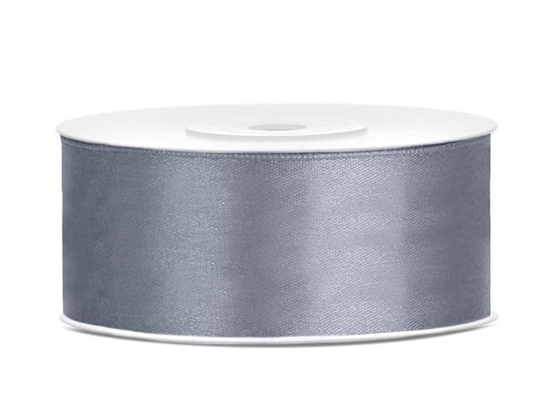 Satinband Grå