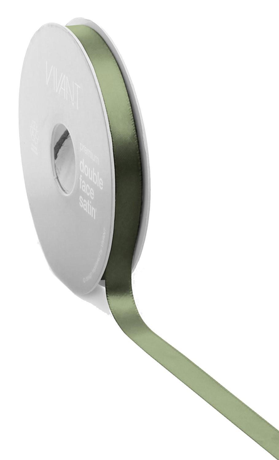 Satinband Mossgrön 25m