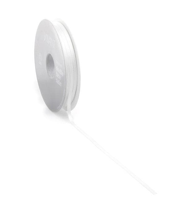 Satinband Vit 3mm 50 meter