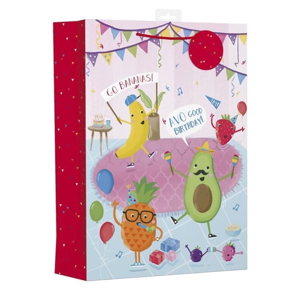 Giftmaker Party frugt gavepose (pakke med 6 stk.) Multicoloured XL