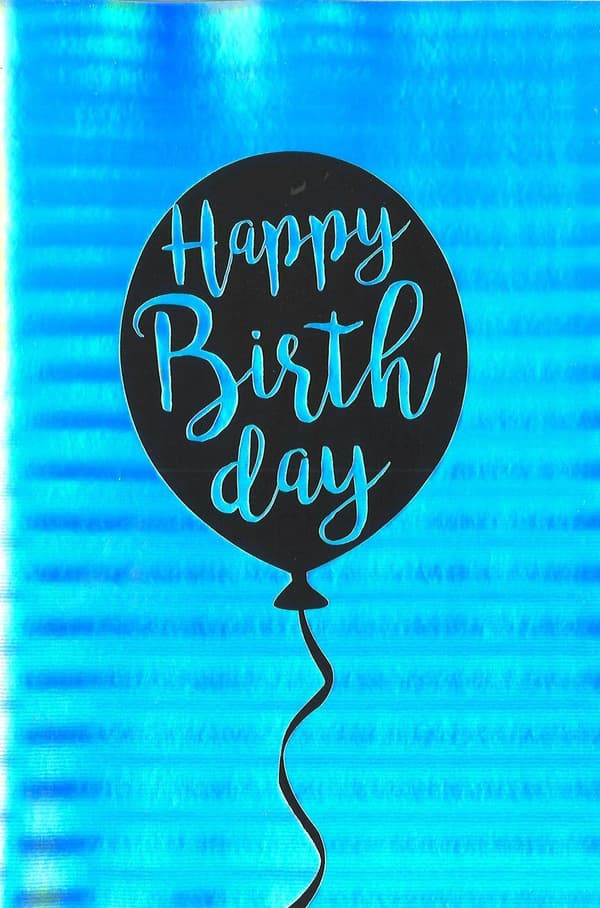 Grattiskort Happy Birthday Silver