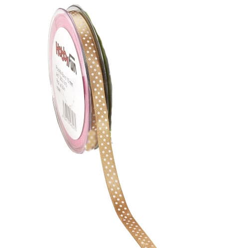 Sidenband Med Prickar - B. 10 mm - Brun