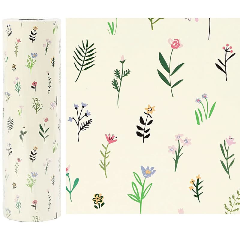Presentpapper - B: 35 cm - Flora - 100 m
