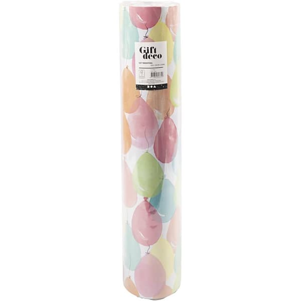 Presentpapper - B: 50 cm - Ballonger - 100 m