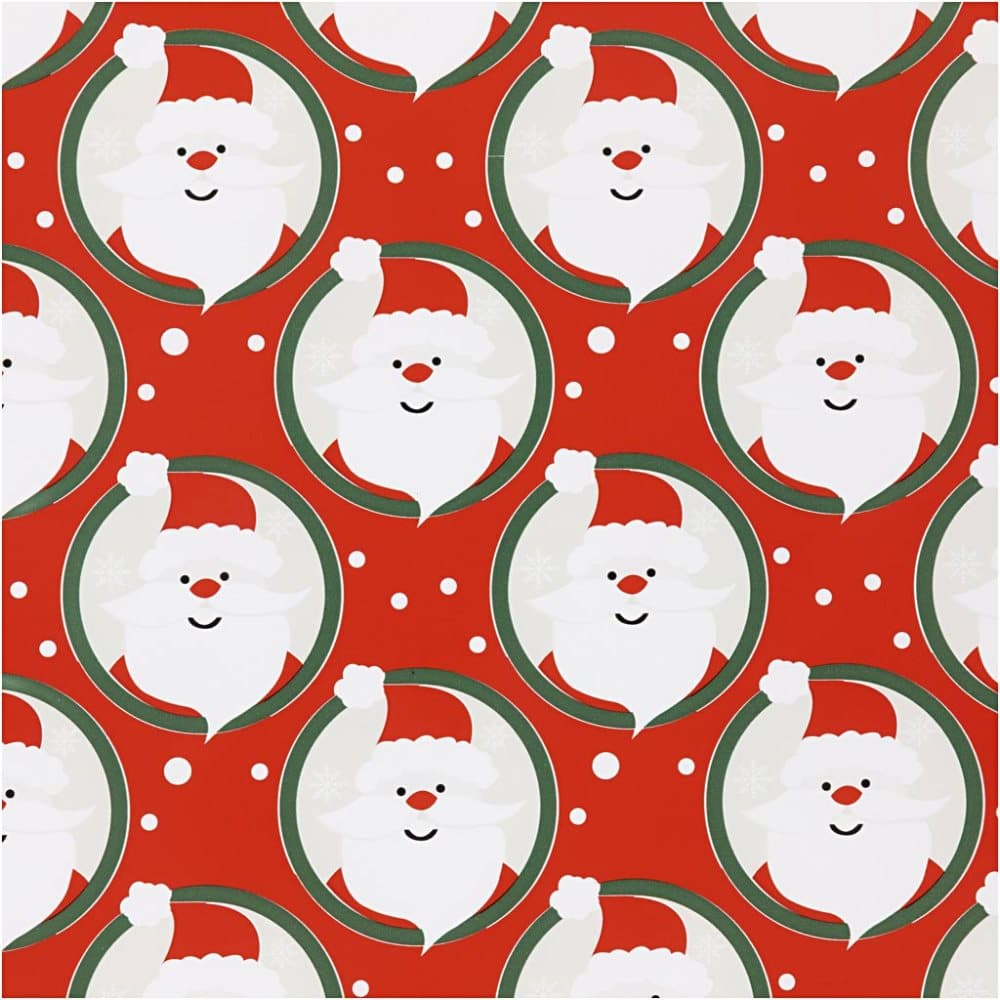 Presentpapper - B: 50 cm - Jultomte - 5 m