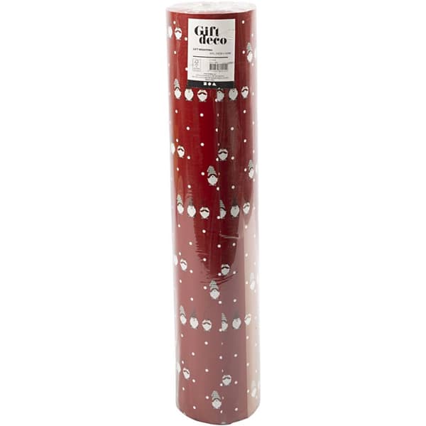 Presentpapper - B: 50 cm - Tre tomtenissar - 100 m