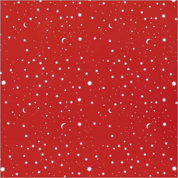 Presentpapper - B: 50 cm - Juliga Stjärnor - 100 m