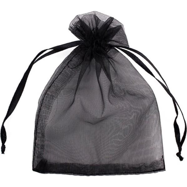 50x Lahjapussit / Organza-Pussit - Musta